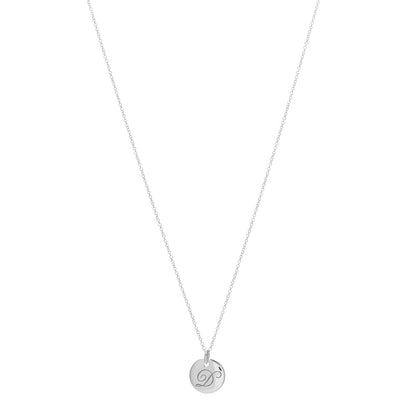 Tiffany Sterling Silver Letter D Disc Pendant Necklace 1 of 3