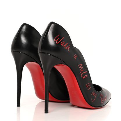 Christian Louboutin Kid Hottie Walkie 100 Pumps 38 Black 4 of 7