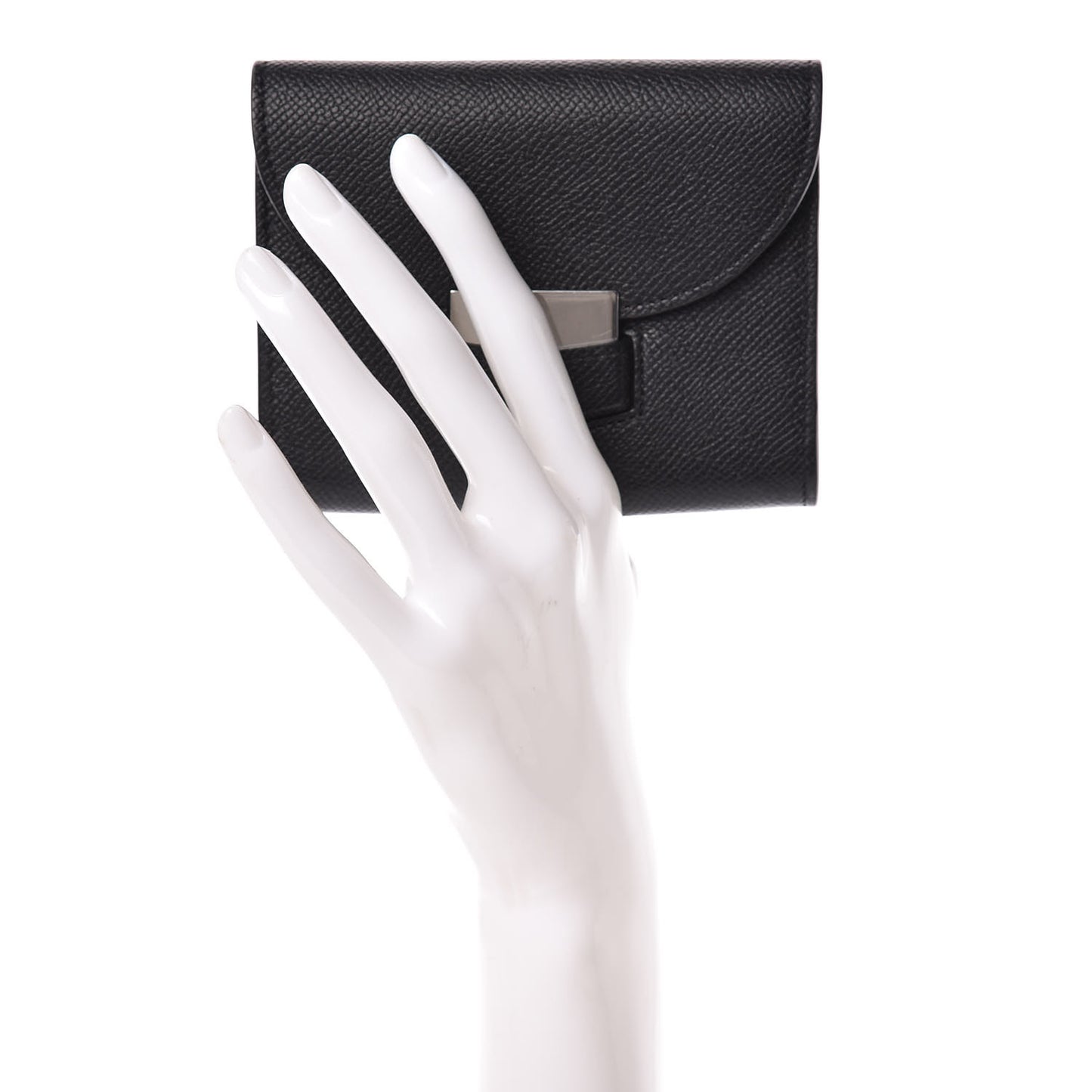 Grained Calfskin Small Trotteur Multifunction Wallet Black