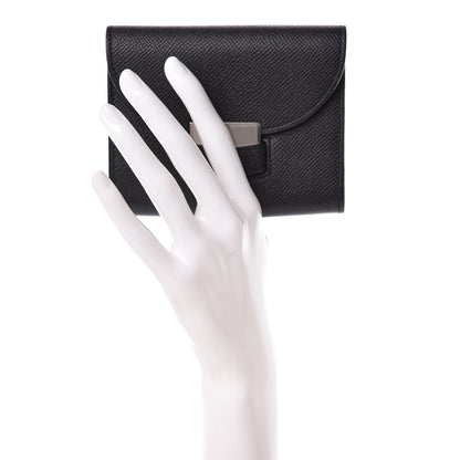 Celine Grained Calfskin Small Trotteur Multifunction Wallet Black 2 of 8