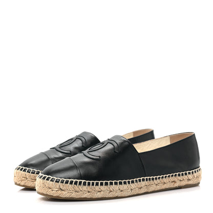 Chanel Lambskin CC Espadrilles 40 Black 3 of 10
