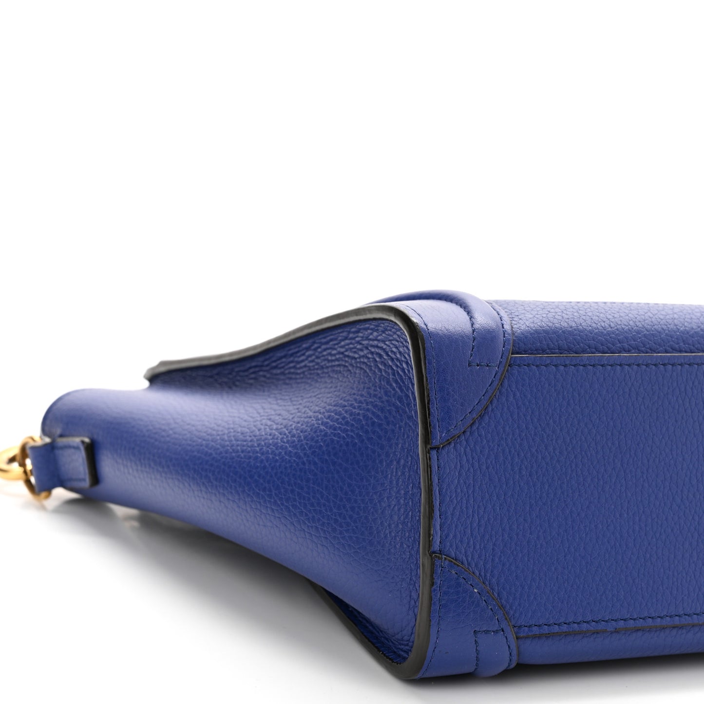 Drummed Calfskin Nano Luggage Indigo