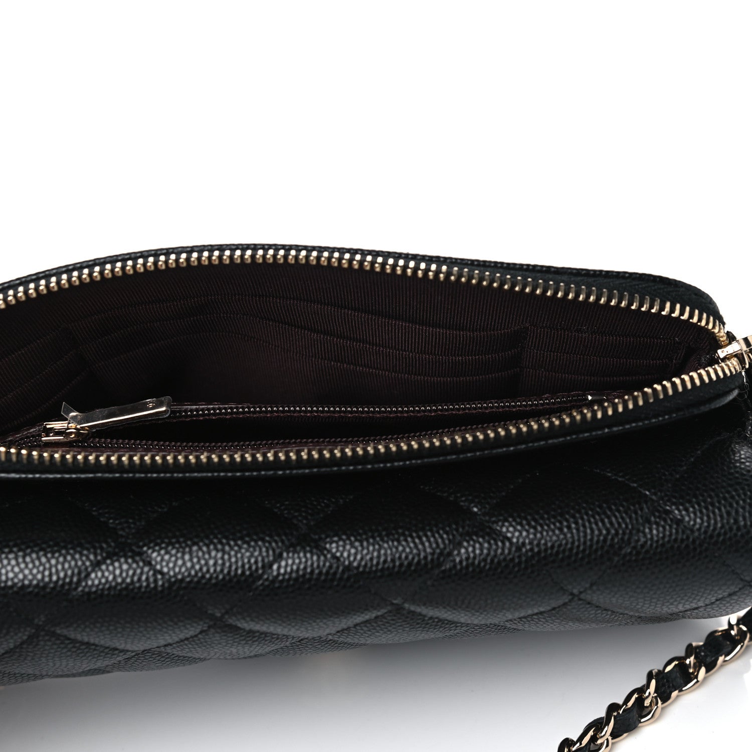 Chanel Caviar Quilted Flap Phone Holder With Chain Black 4 of 5