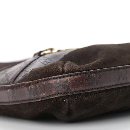 Gucci Guccissima Suede Hasler Hobo Dark Brown 18 of 19