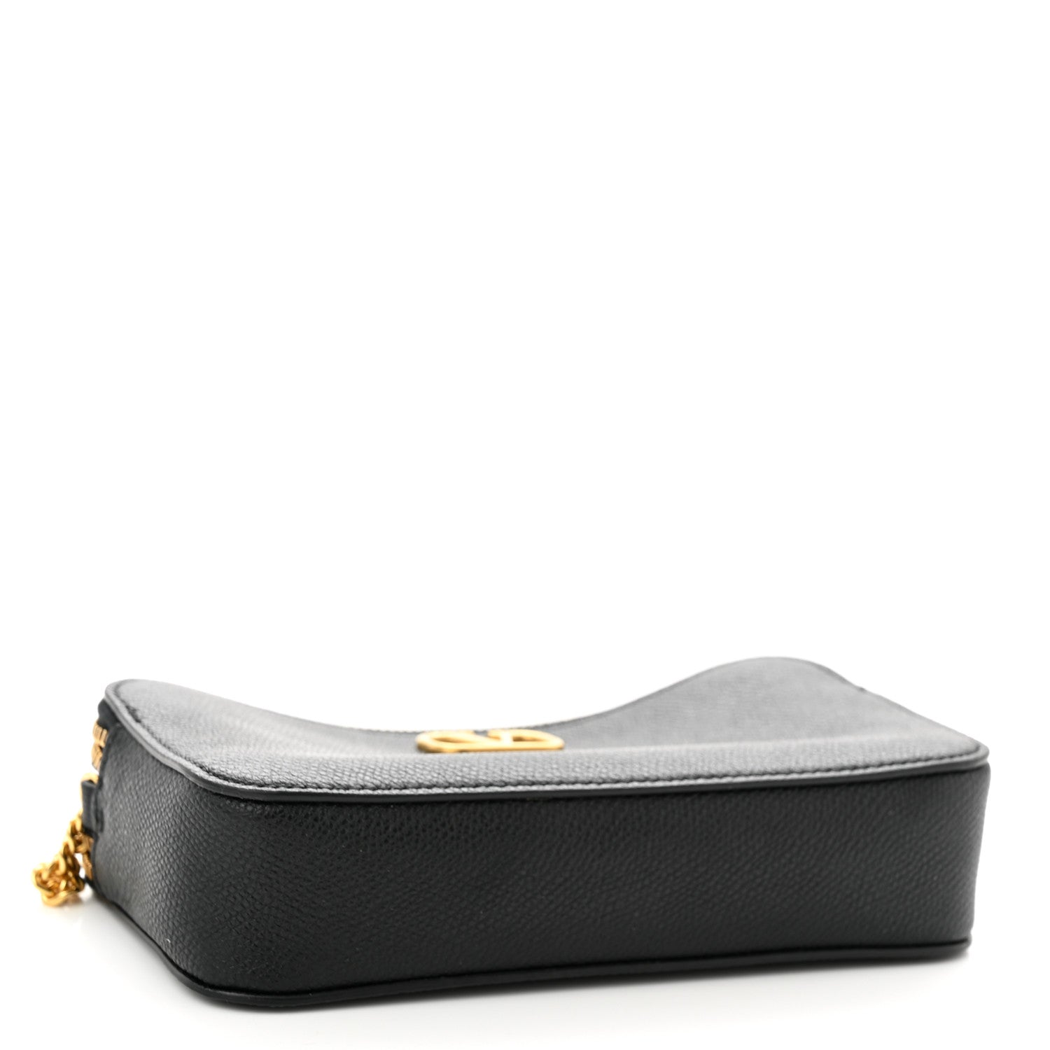 Valentino Garavani Grainy Calfskin VLogo Double Zip Camera Crossbody Bag Black 4 of 10