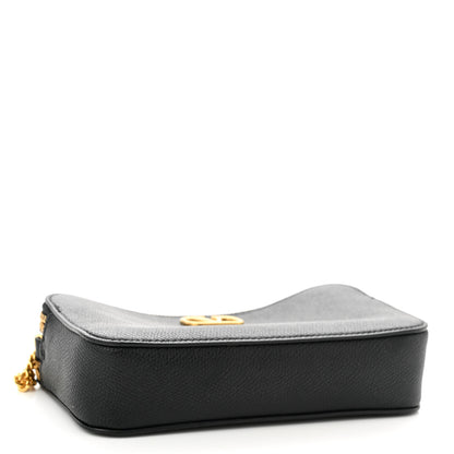 Valentino Garavani Grainy Calfskin VLogo Double Zip Camera Crossbody Bag Black 4 of 10