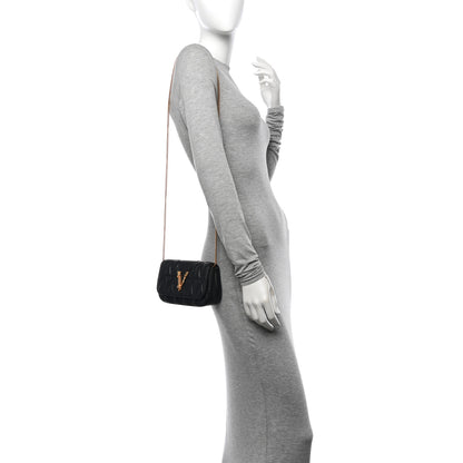 Versace Nappa Quilted Virtus Evening Bag Black 2 of 10