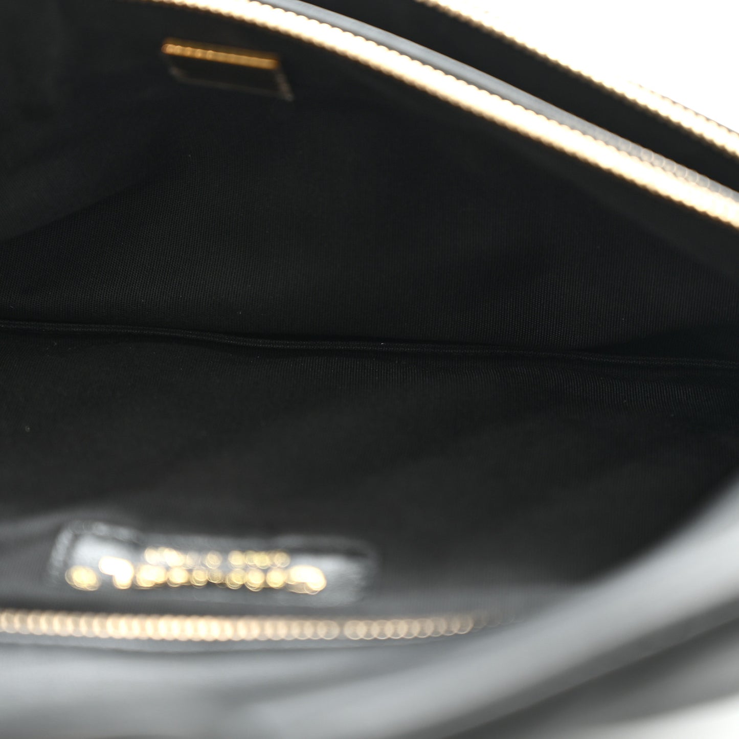 Lambskin Quilted Flap Clutch Black