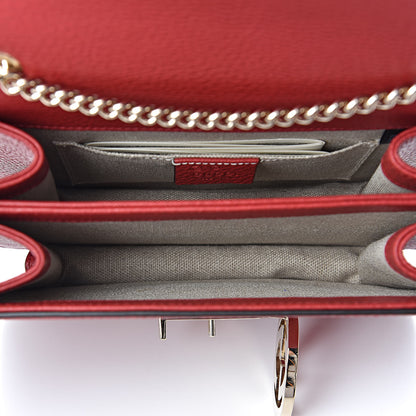Gucci Dollar Calfskin Small Interlocking G Shoulder Bag Red 5 of 10