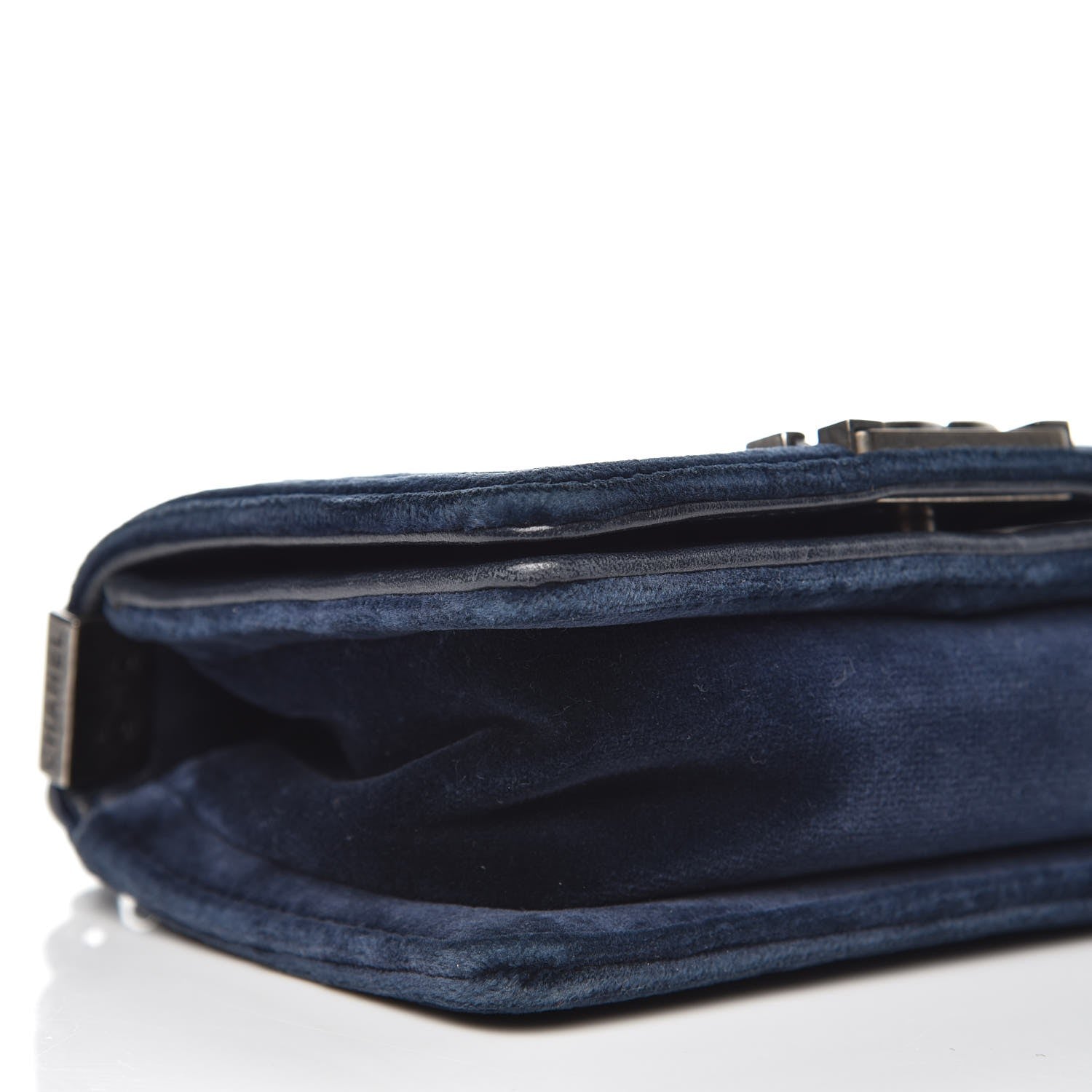 Chanel Velvet Quilted Mini Boy Flap Navy 9 of 11
