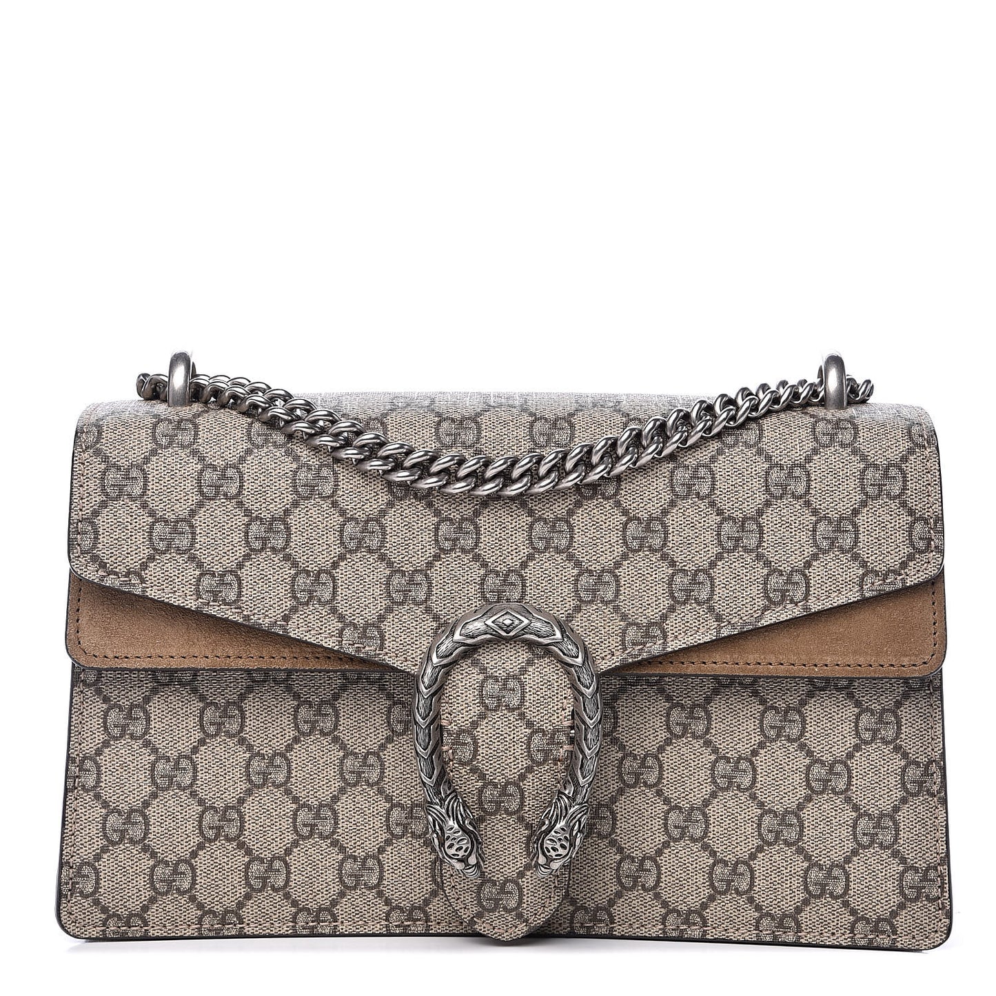 GG Supreme Monogram Small Dionysus Shoulder Bag Taupe
