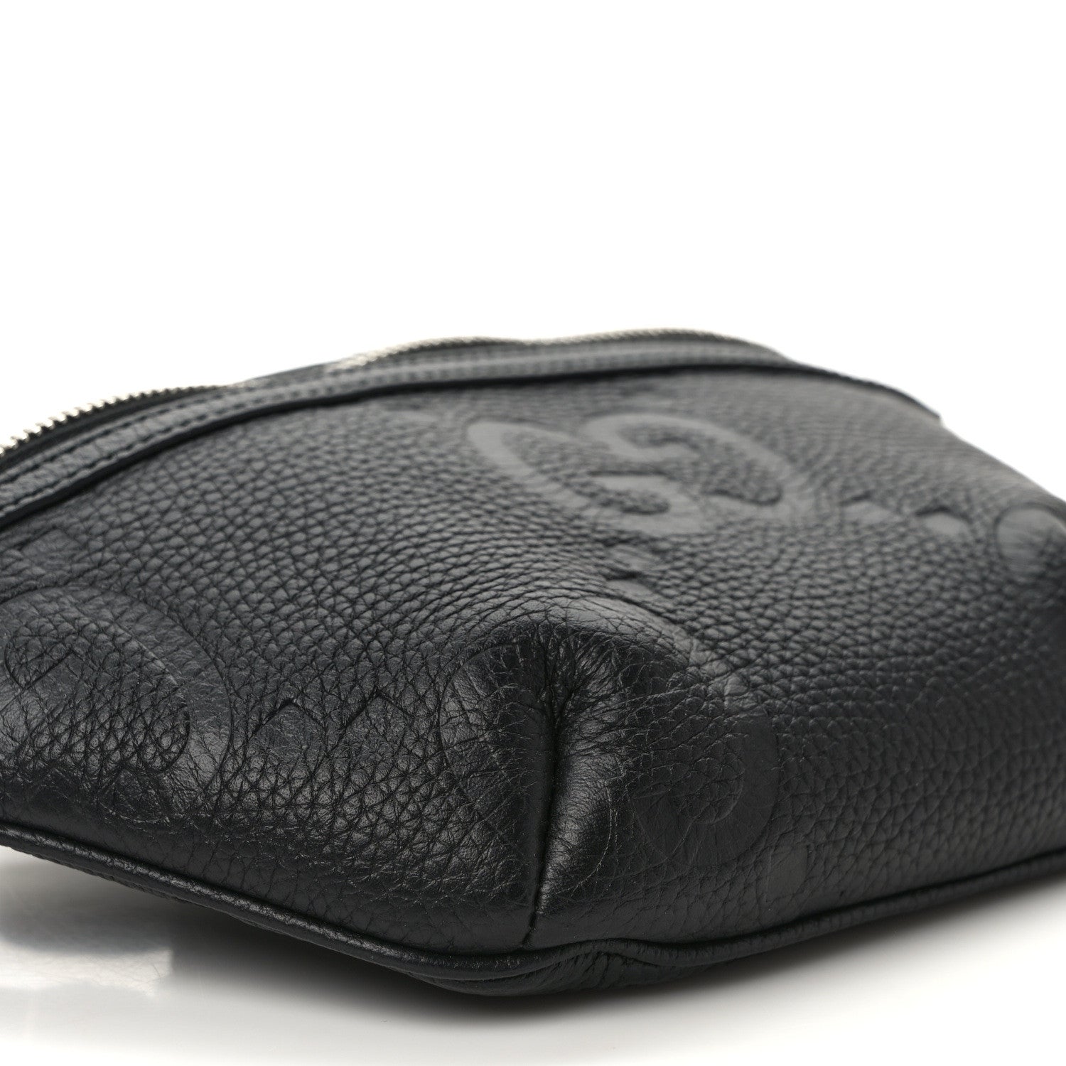 Gucci Piuma Calfskin Jumbo GG Embossed Small Belt Bag Black 7 of 8