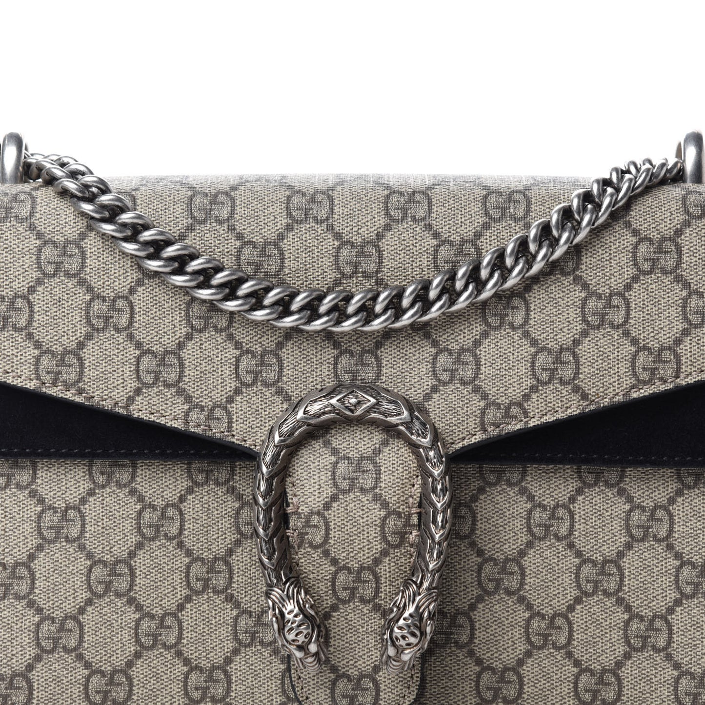 GG Supreme Monogram Small Dionysus Shoulder Bag Black