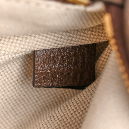 Gucci Monogram Jumbo GG Textured Dollar Calfskin Web Belt Bag Camel Ebony New Acero 7 of 11