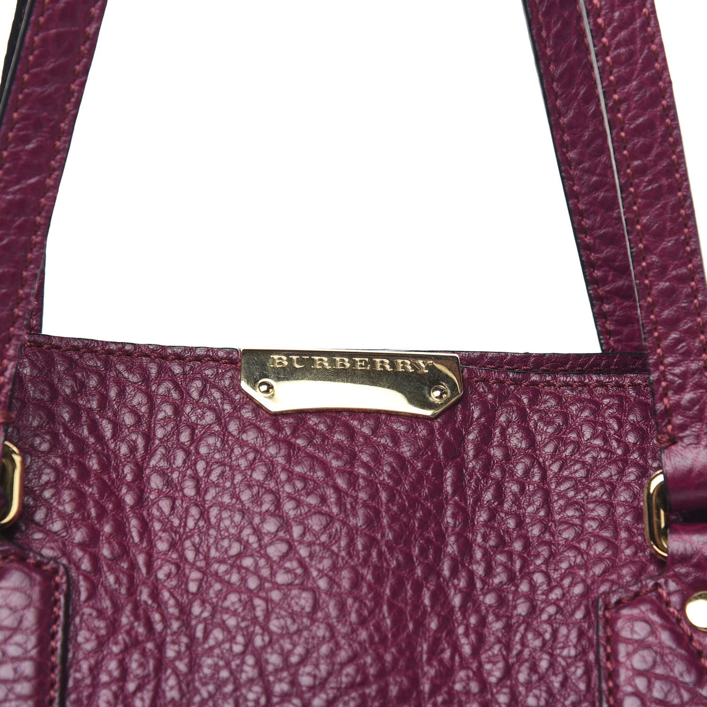 Heritage Grain Medium Woodbury Tote Dark Plum