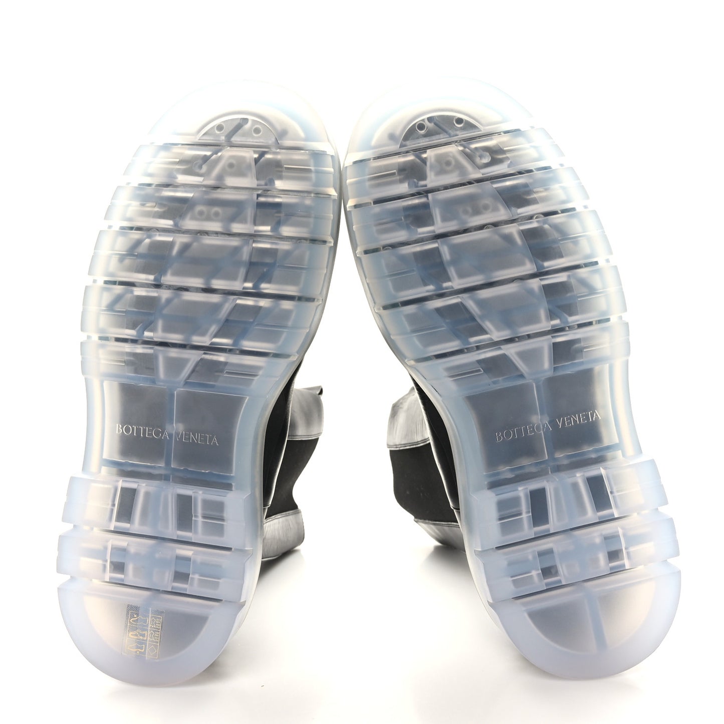 Calfskin The Tire Chelsea Boots 40 Black Transparent