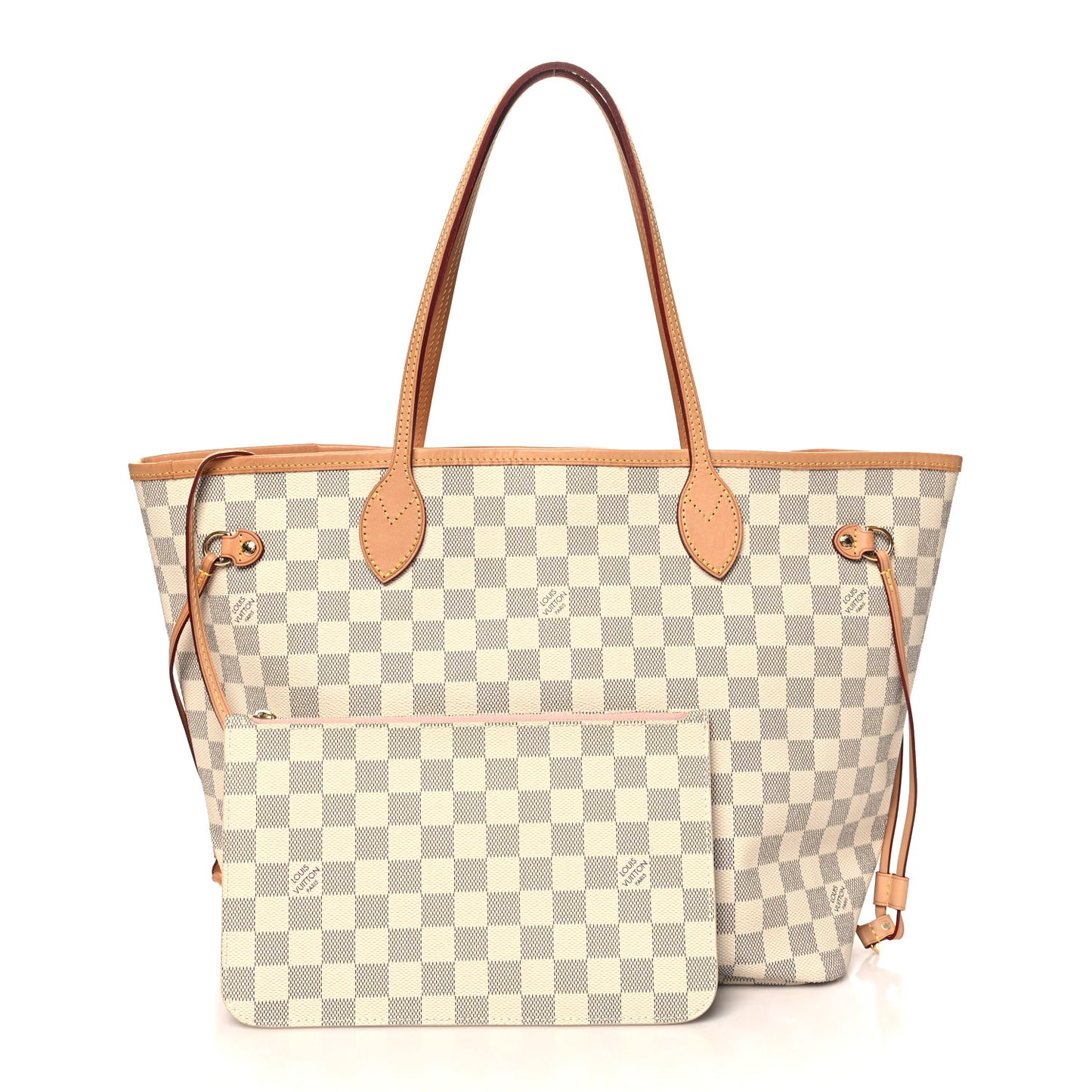 Damier Azur Neo Neverfull MM Rose Ballerine