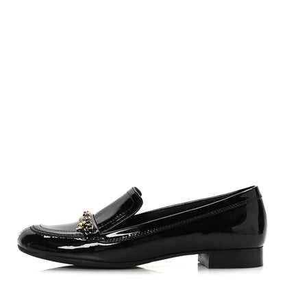 Chanel Patent Chain Loafers 39 Black 1 of 8