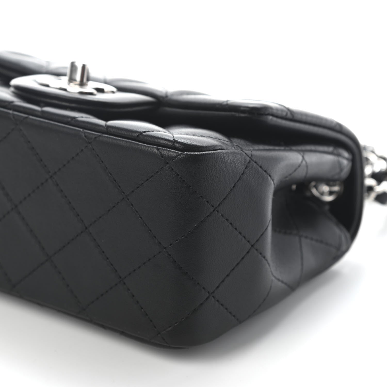 Chanel Lambskin Quilted Mini Square Flap Black 9 of 9