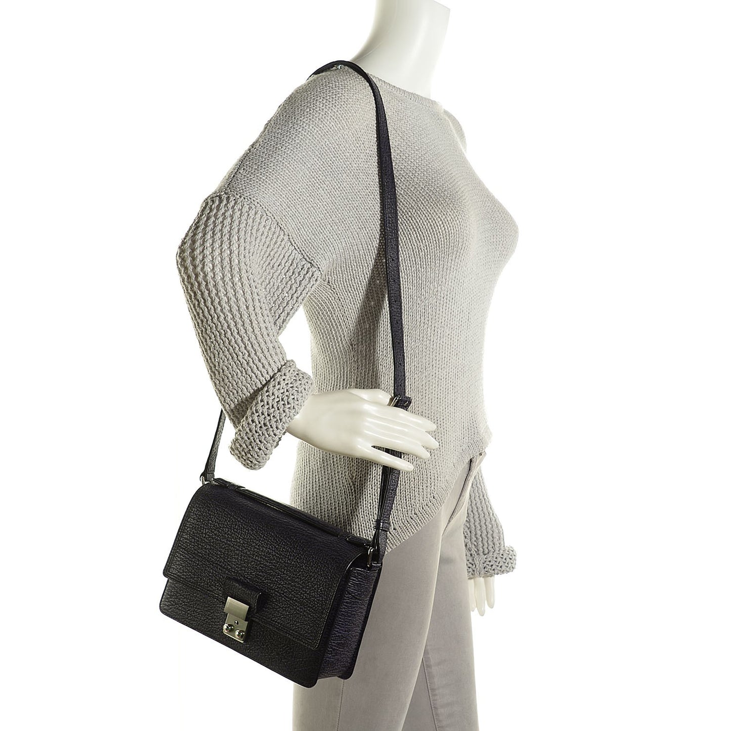 3.1 Textured Calfskin Pashli Mini Messenger African Violet