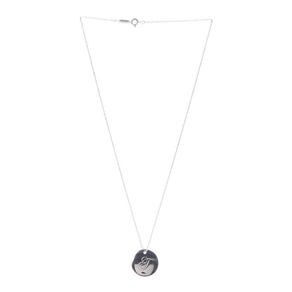 Tiffany Sterling Silver Notes Alphabet T Charm Necklace 3 of 7