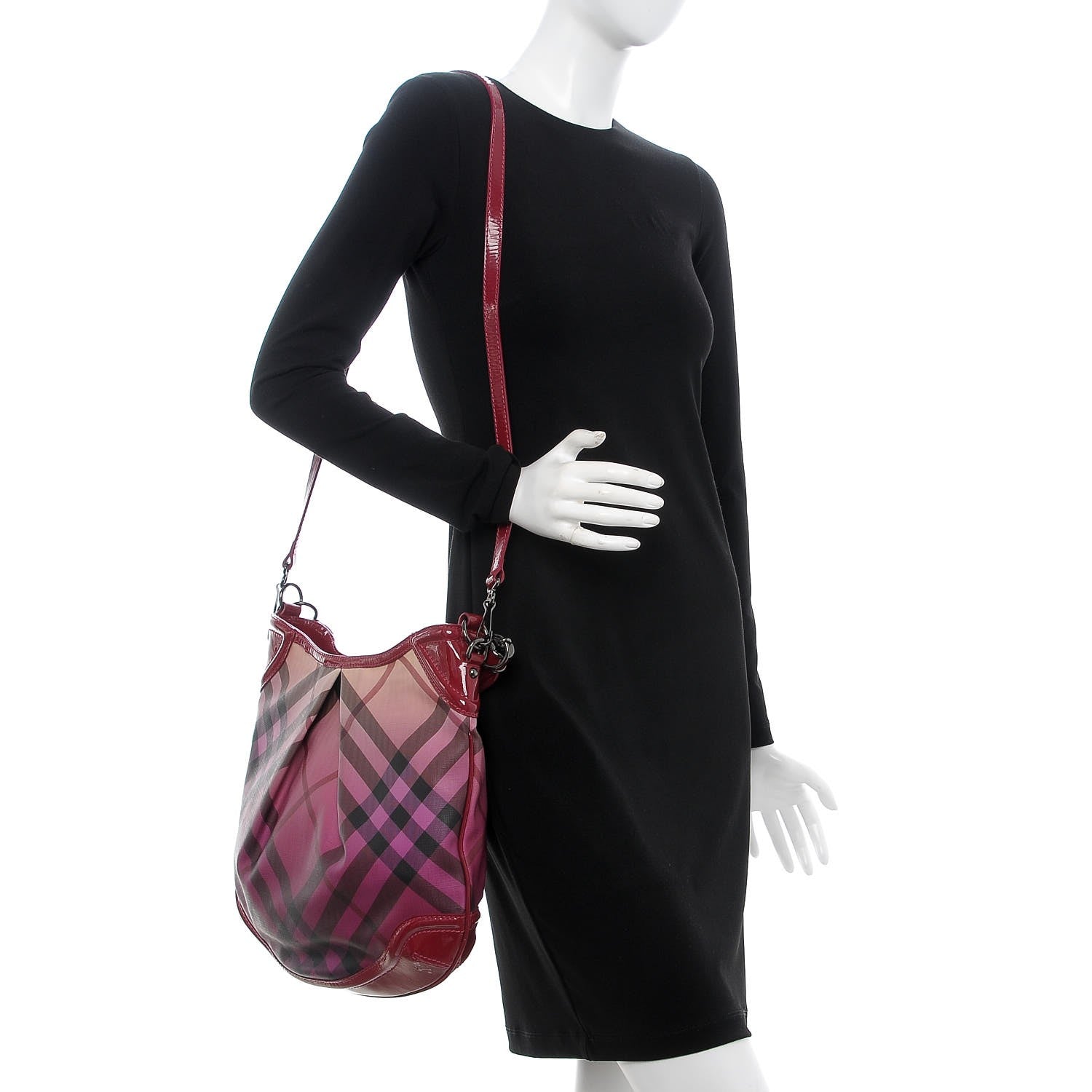 Burberry Nova Pop Degrade Medium Craigwell Hobo Raspberry Sorbet 2 of 10
