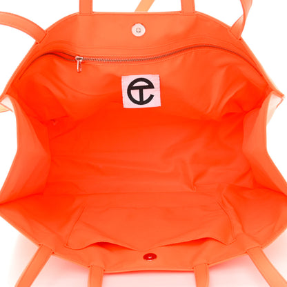 Telfar Vegan Leather Large Shopping Bag Orange 5 of 18