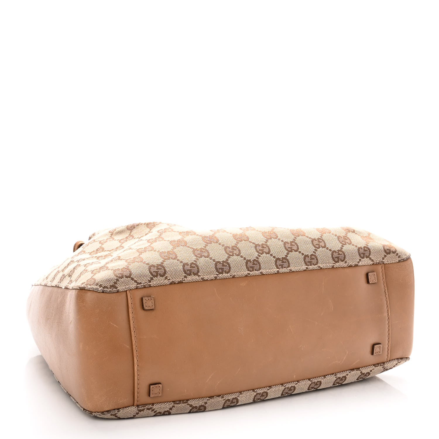 Gucci Monogram Calfskin Tote Brown 5 of 15