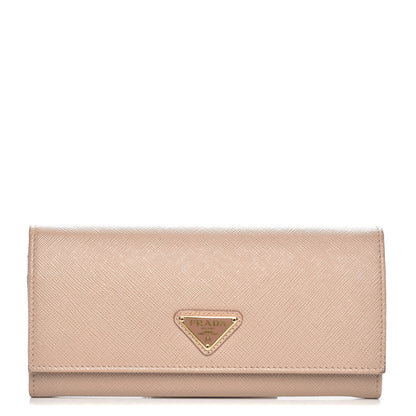 Prada Saffiano Continental Flap Wallet Cammeo 1 of 11