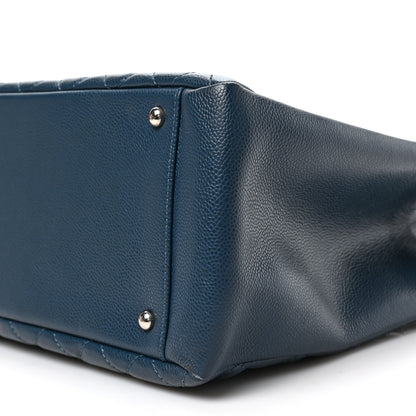 Chanel Caviar Quilted XL Grand Shopping Tote GST Dark Blue 9 of 9