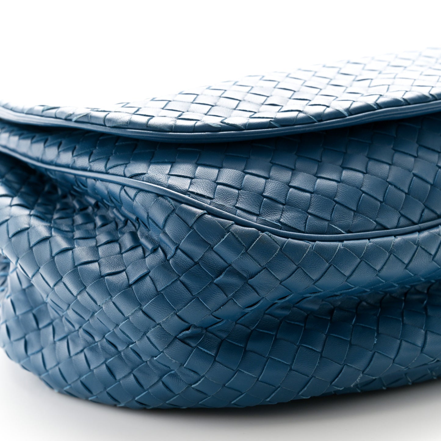 Nappa Intrecciato Messenger Bag Blue