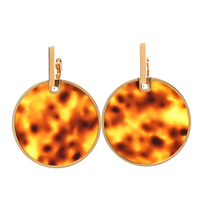 Fendi Metal Fendi Forever Round Drop Earrings Gold 1 of 5