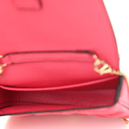 Fendi Nappa Matisse FF Embossed Nano Baguette Charm Lampone 5 of 11