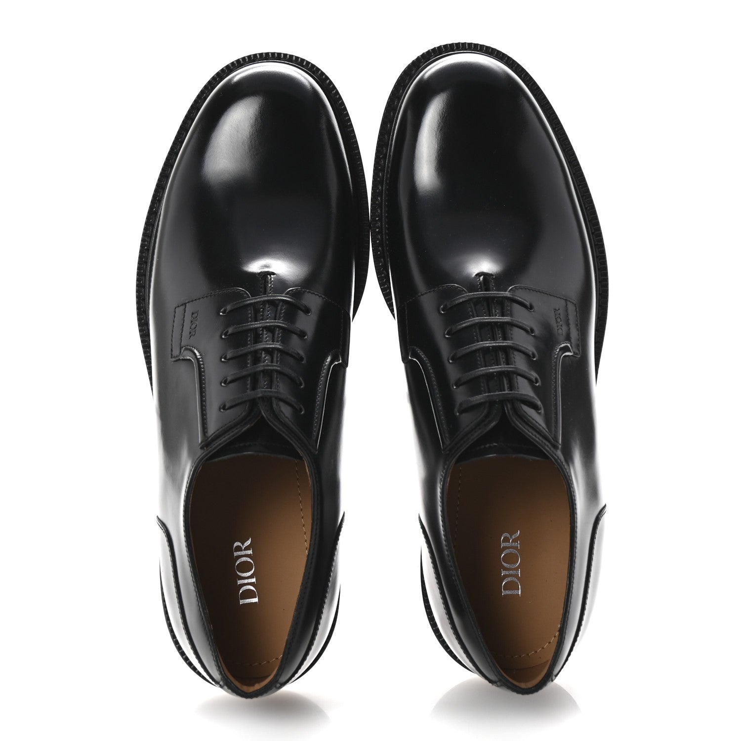 Christian Dior Calfskin Mens Derby Shoes 42 Black 2 of 9