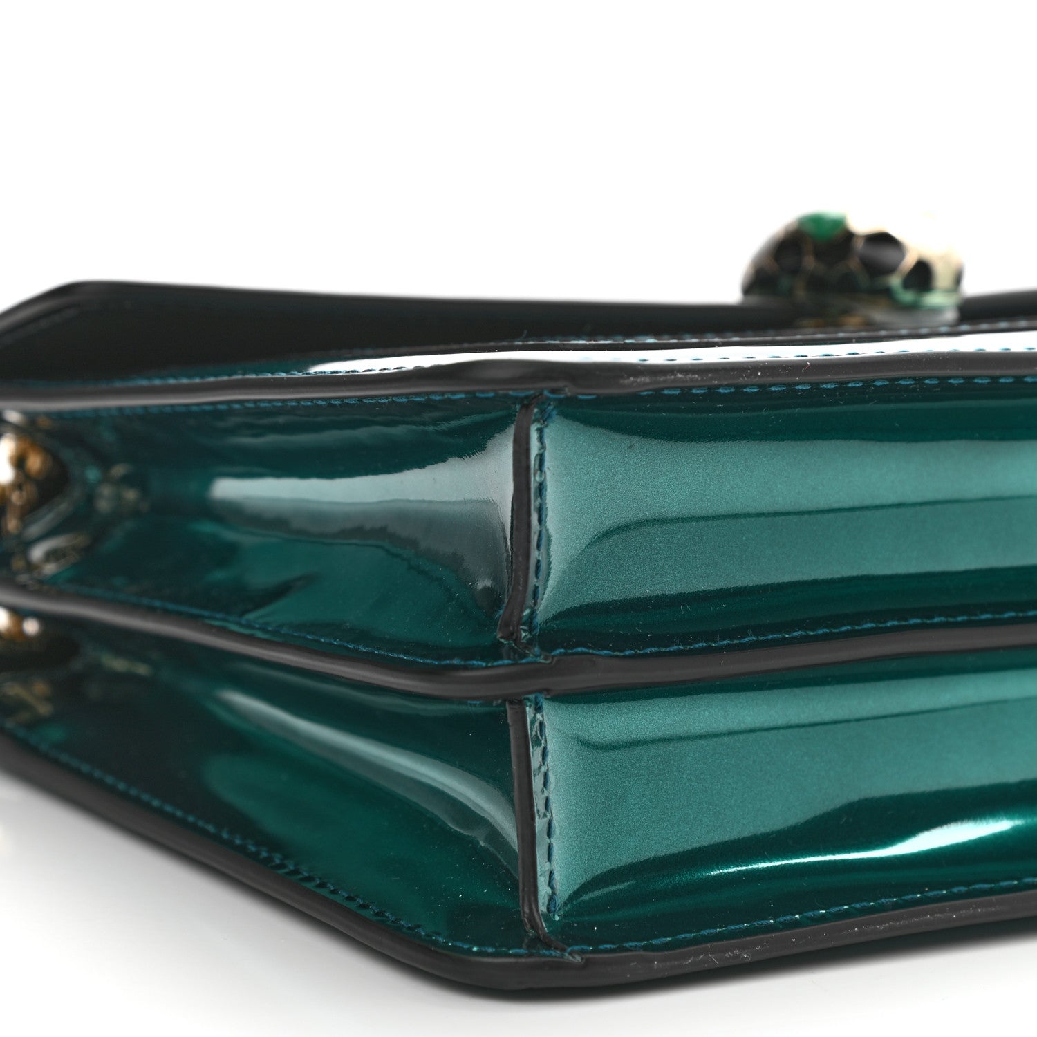 Bulgari Metallic Calfskin Serpenti Forever Shoulder Bag Green 9 of 10