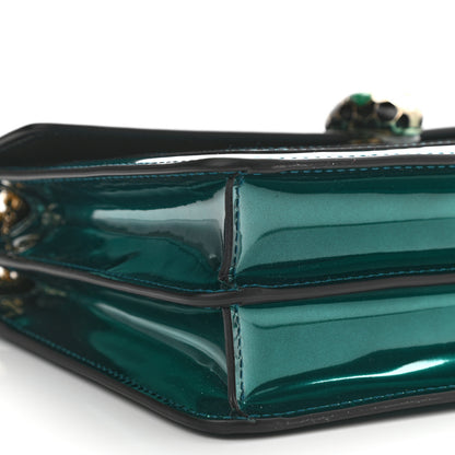 Bulgari Metallic Calfskin Serpenti Forever Shoulder Bag Green 9 of 10