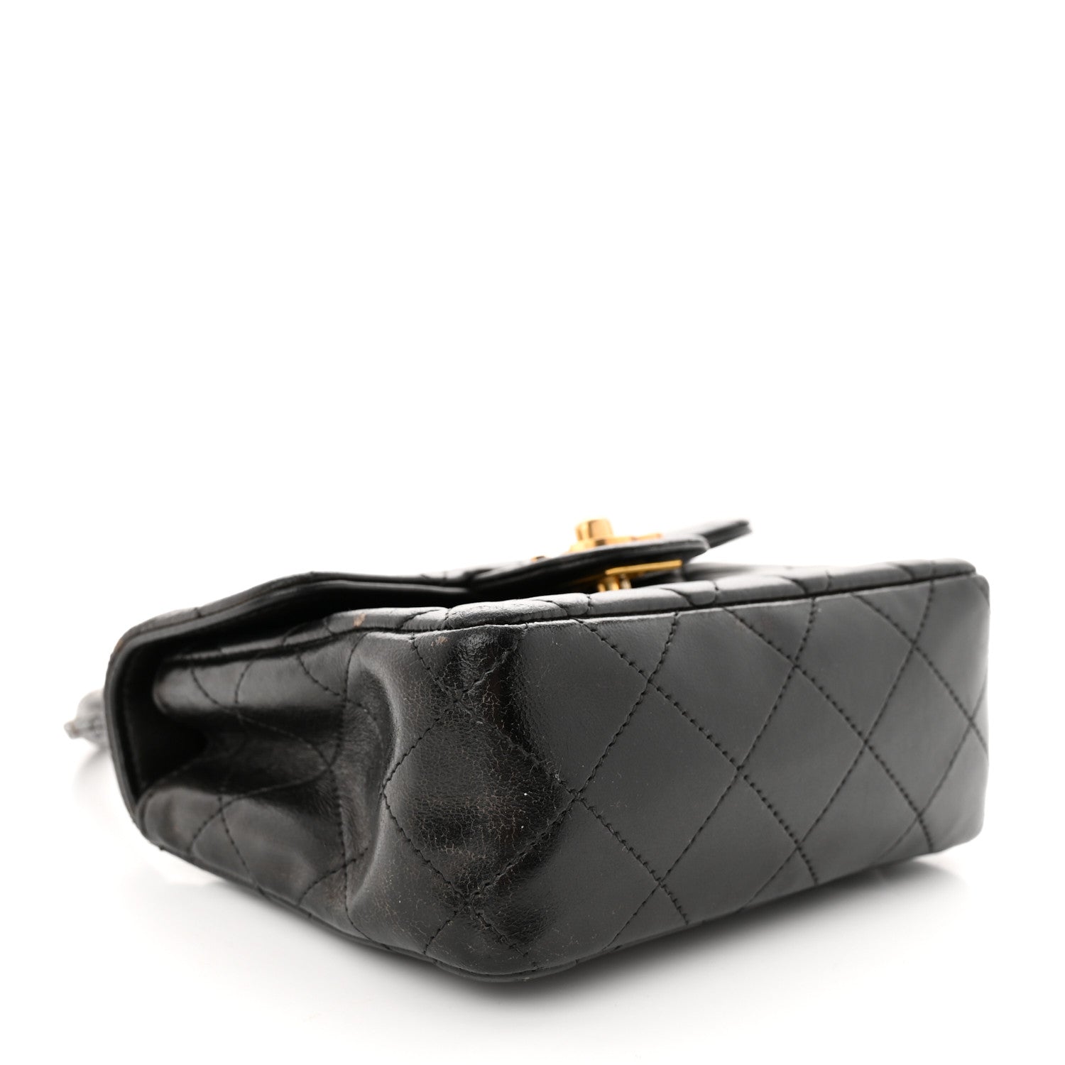 Chanel Lambskin Quilted Mini Kelly Flap Bag Black 4 of 15