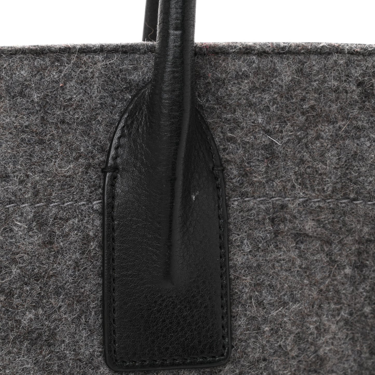 Wool Calfskin Rive Gauche Tote Grey