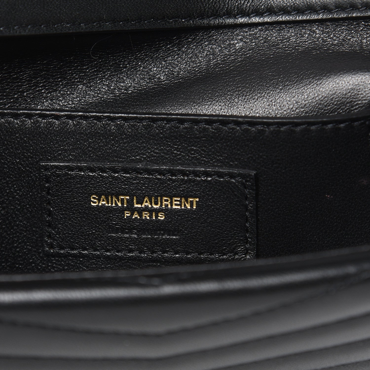 Saint Laurent Lambskin Matelasse Chevron Monogram Small Sulpice Bag Black 6 of 12