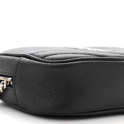 Saint Laurent Grain De Poudre Matelasse Monogram Mini Lou Camera Bag Black 9 of 11