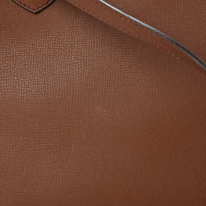Burberry Grainy Calfskin House Check Medium Banner Tote Tan 9 of 11