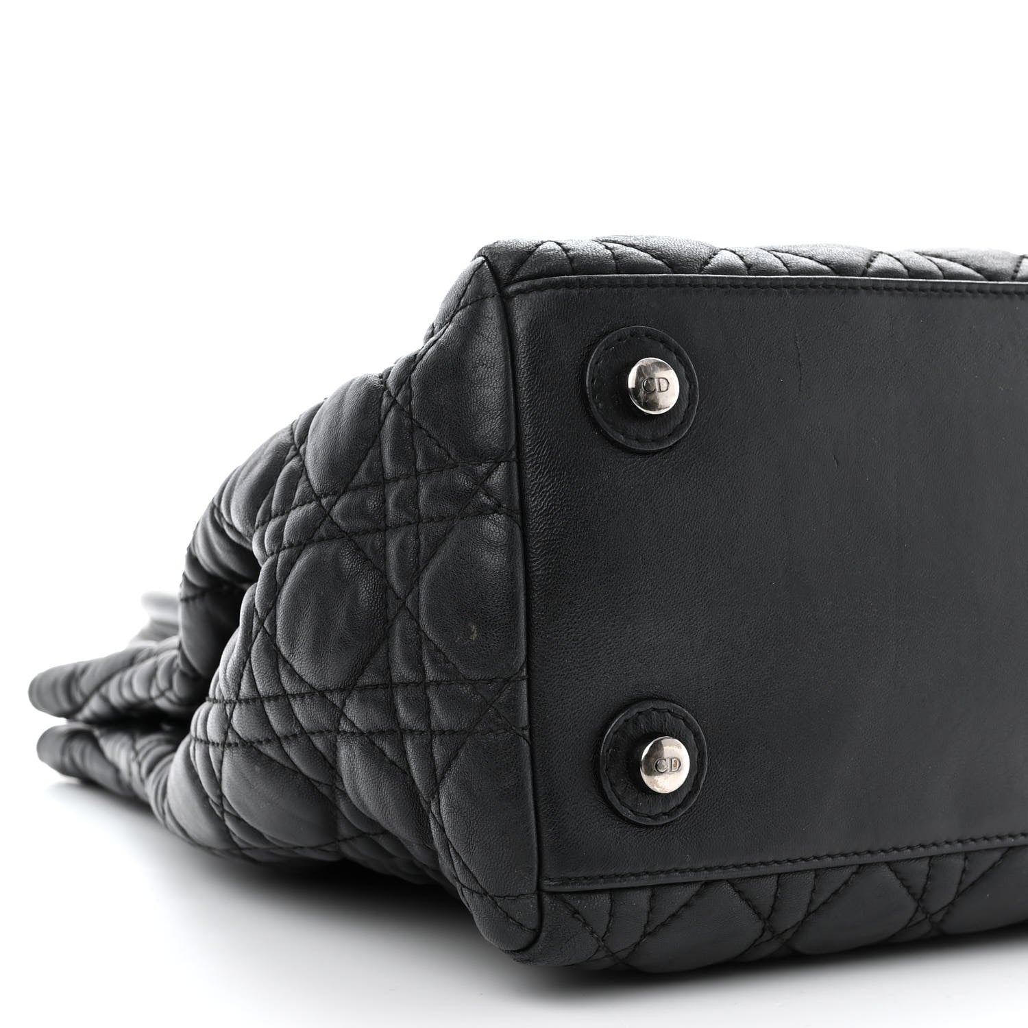 Christian Dior Lambskin Cannage Chri Chri Tote Black 9 of 12