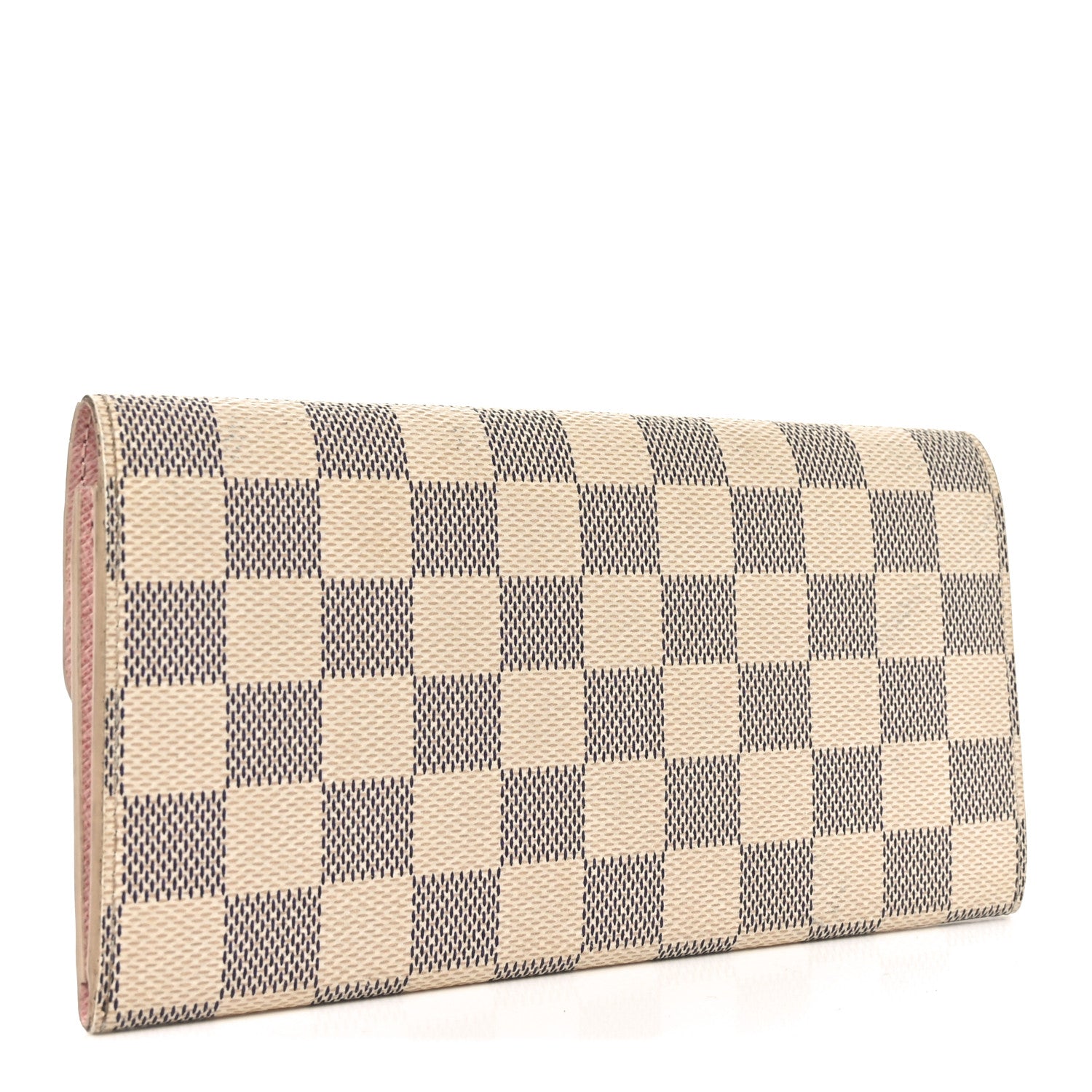 Louis Vuitton Damier Azur Emilie Wallet Rose Ballerine 3 of 9