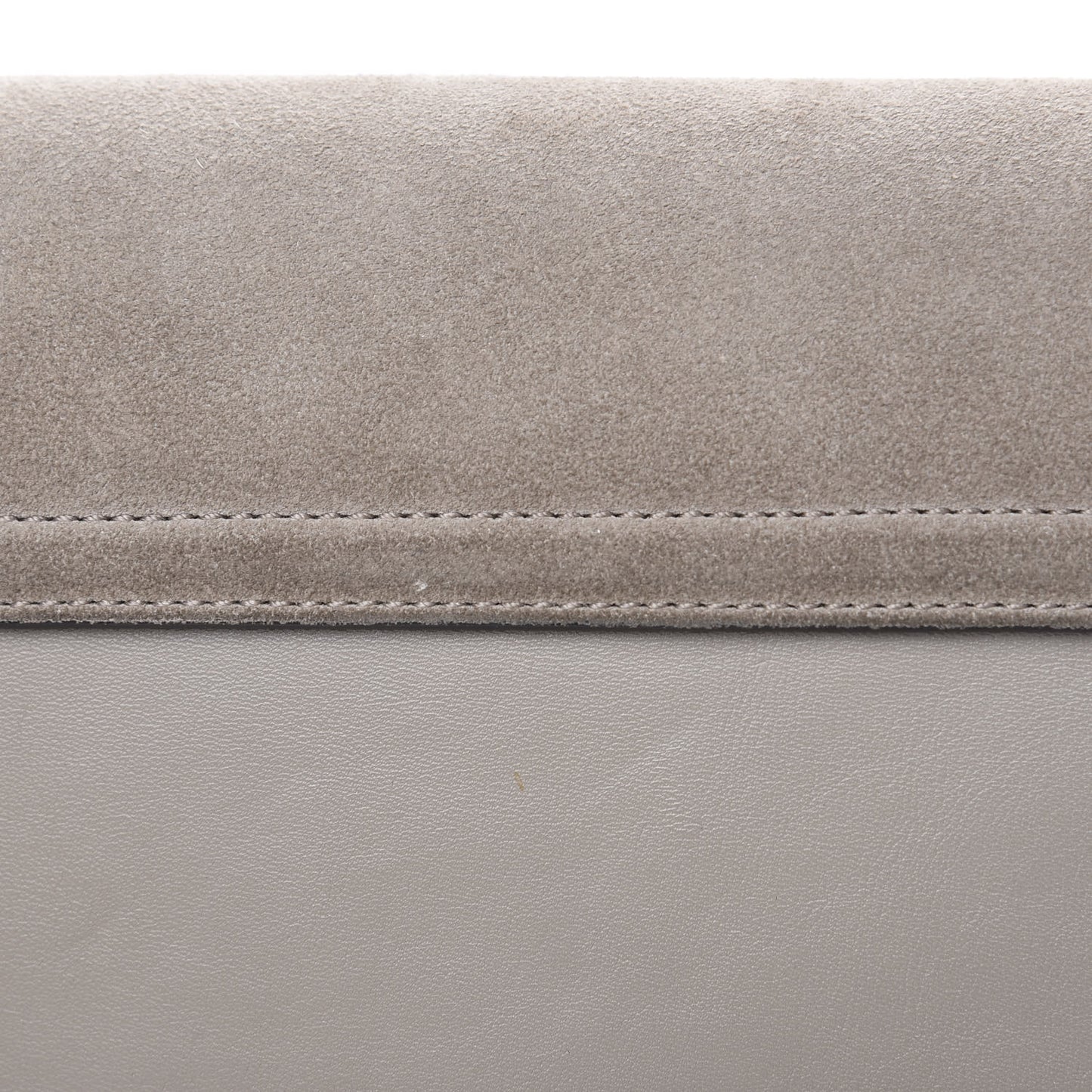 Suede Calfskin Small Faye Shoulder Bag Motty Grey