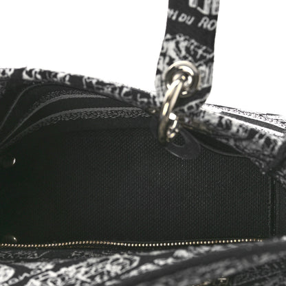 Christian Dior Canvas Embroidered Medium Plan de Paris Lady D-Lite Black White 5 of 8
