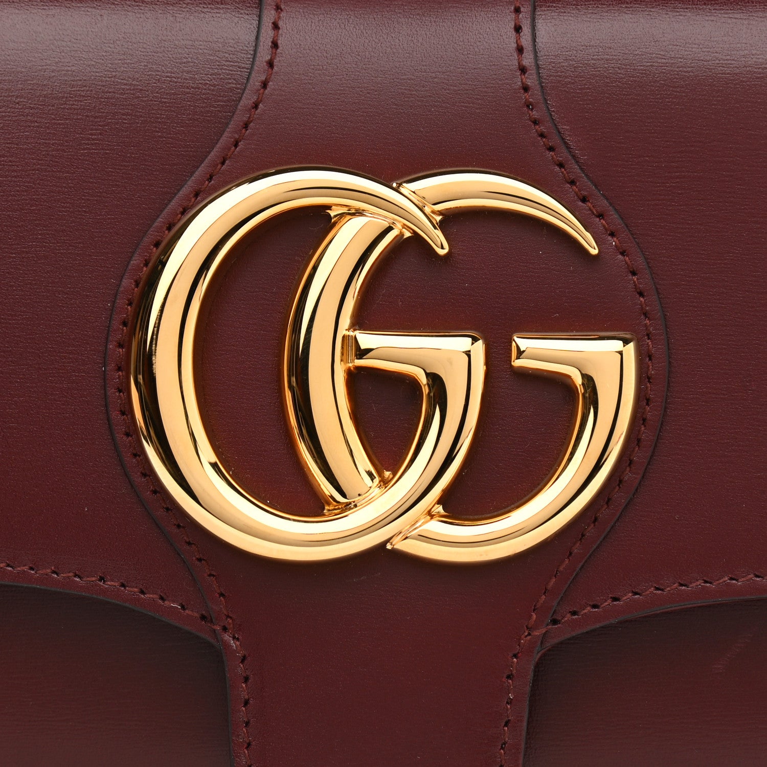 Gucci Vitello Palmellato Lux Small Arli Flap Shoulder Bag Vintage Bordeaux 8 of 10