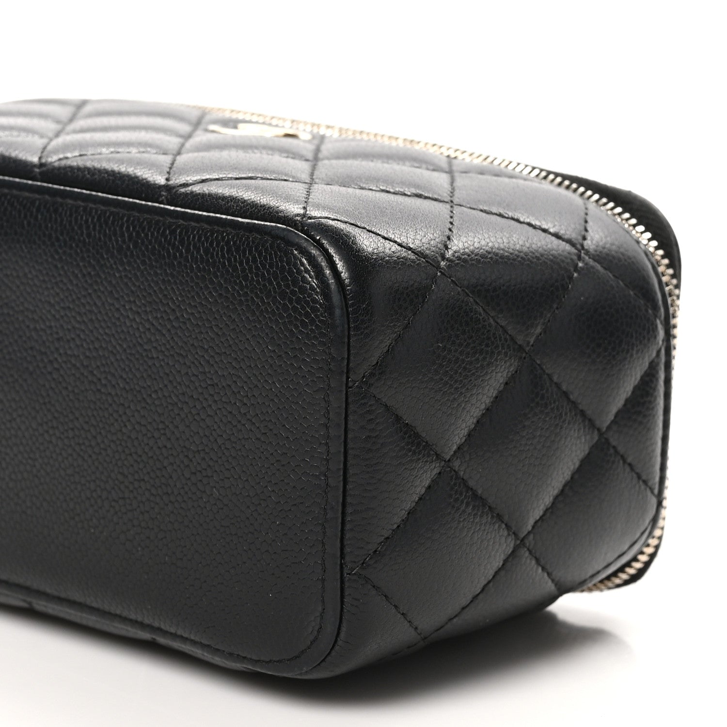 Chanel Caviar Quilted Small Tiny CC Vanity Case With Chain Black 11 of 12