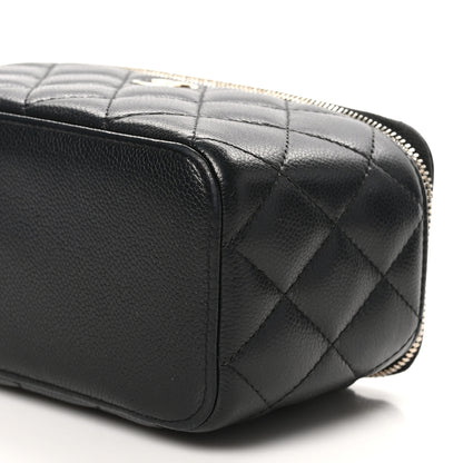 Chanel Caviar Quilted Small Tiny CC Vanity Case With Chain Black 11 of 12