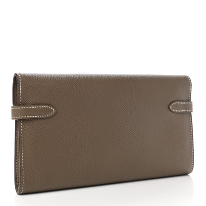 Hermes Epsom Kelly Longue Wallet Etoupe 3 of 8