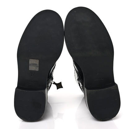 Louis Vuitton Glazed Calfskin Midtown Ankle Boots 38 Black 5 of 6